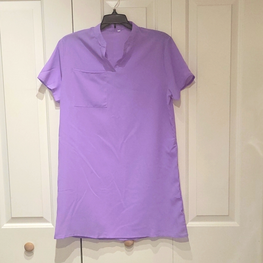 Lavender shirt dress for small frame